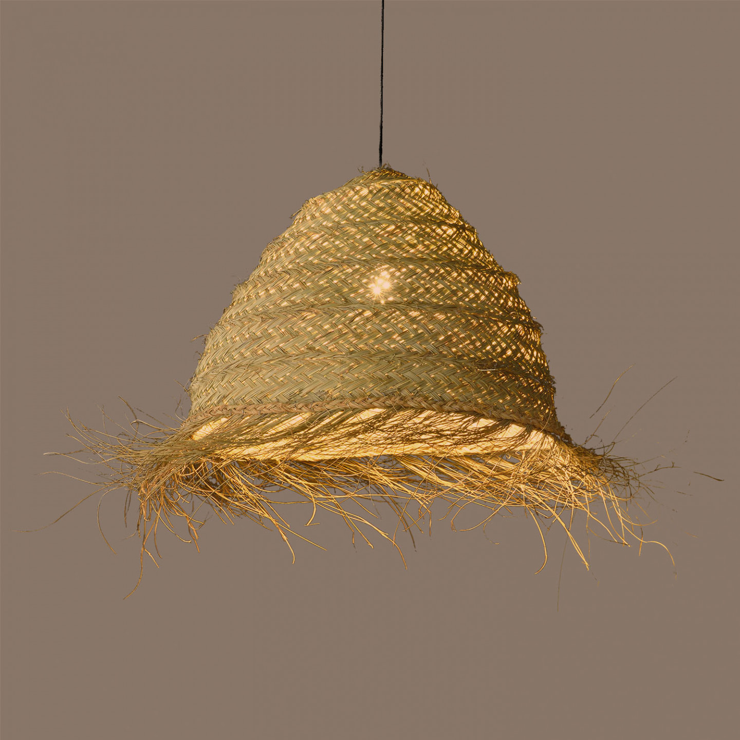 Suspension en raphia SAMIRA, diamètre 50 cm