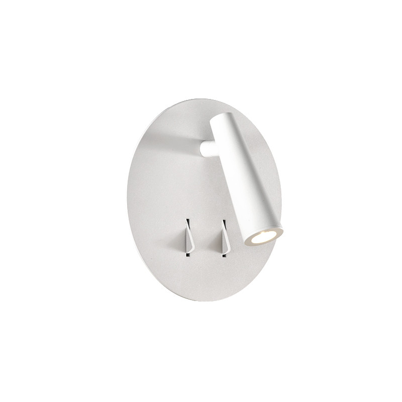 Liseuse en applique PANAU, blanc ou nickel