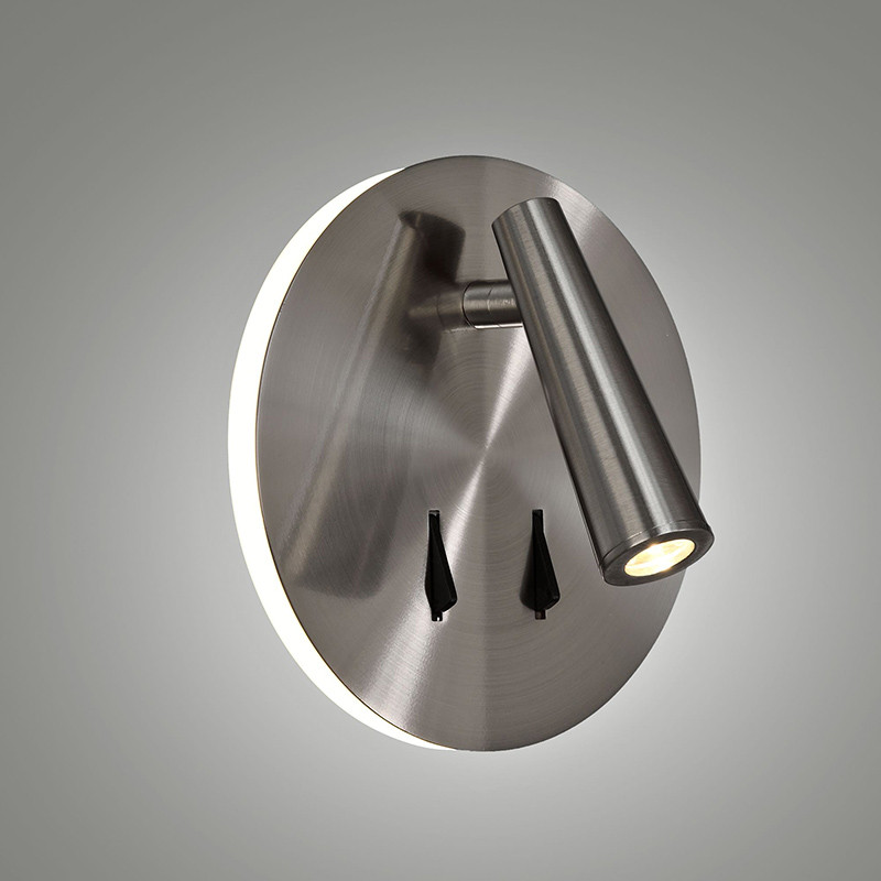 Liseuse en applique PANAU, blanc ou nickel