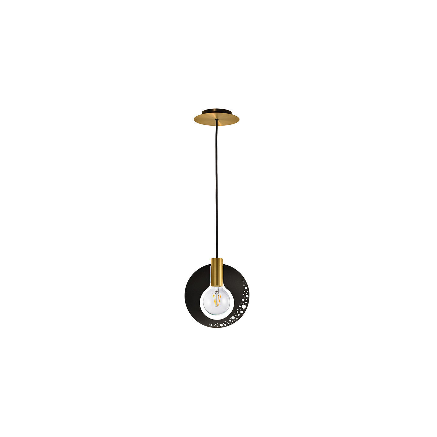 Suspension en laiton HALO 225 LAITON SATINÉ, 10 finitions de plaques CVL Manufacture