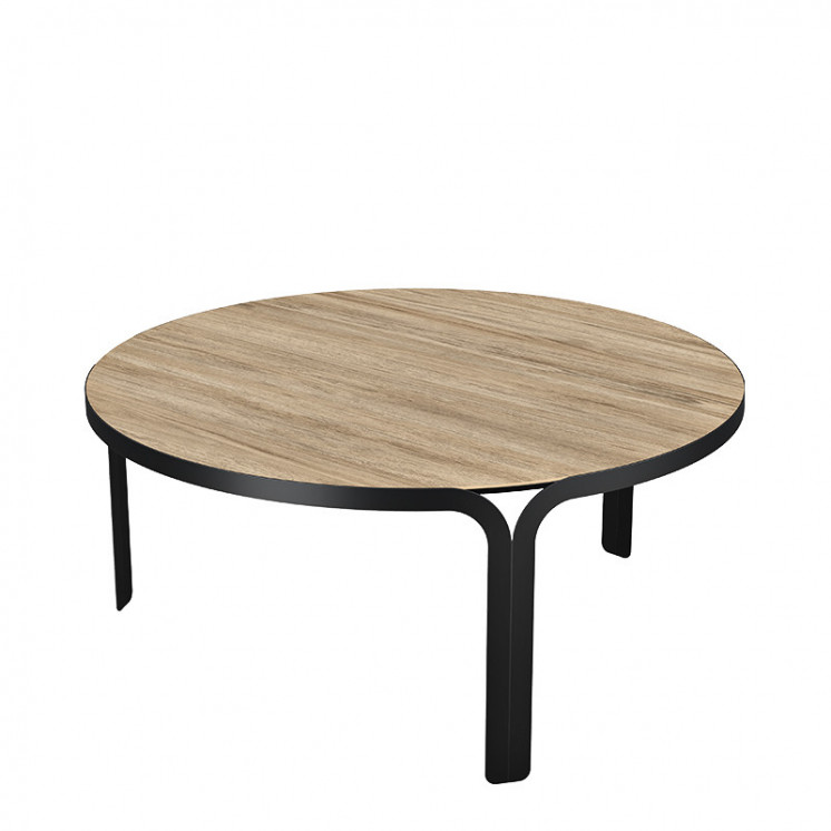 Table basse en céramique MADURA Ø90 x 40 cm, 9 finitions de plateaux Akante