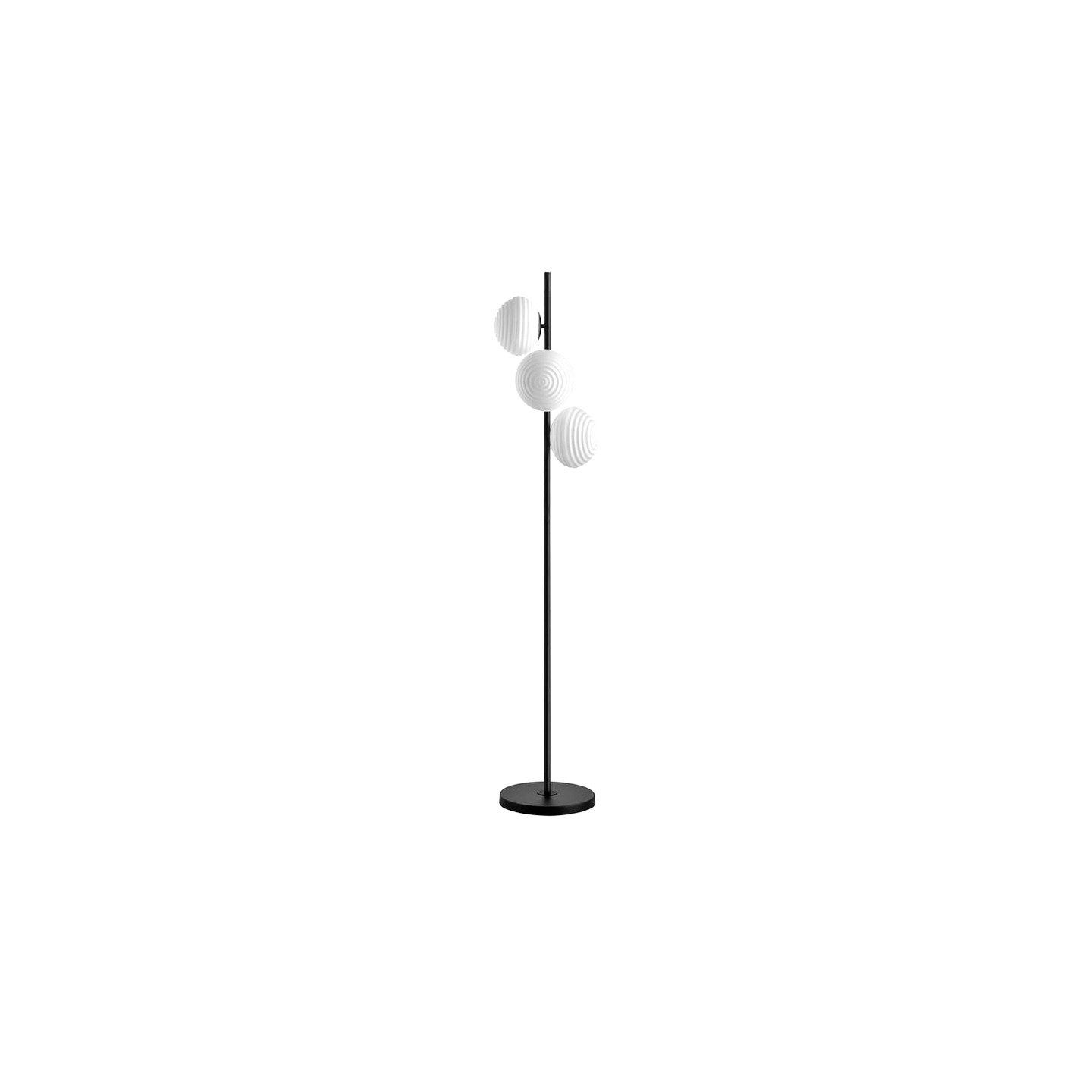 Lampadaire boule en verre CIAO, noir ou laiton