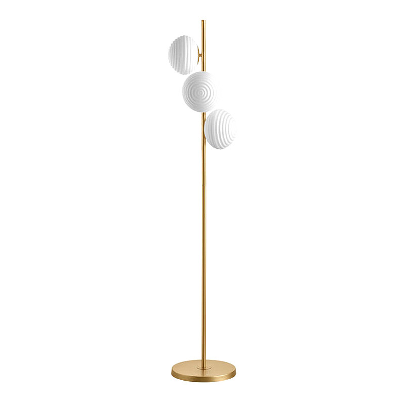 Lampadaire boule en verre CIAO, noir ou laiton