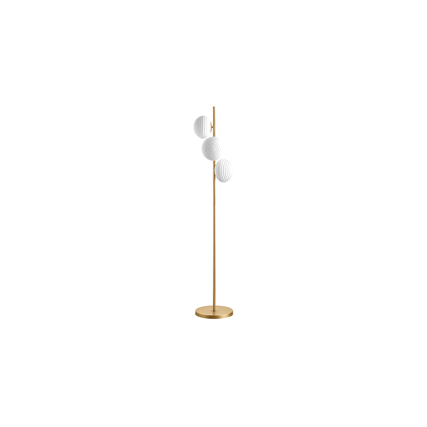 Lampadaire boule en verre CIAO, noir ou laiton