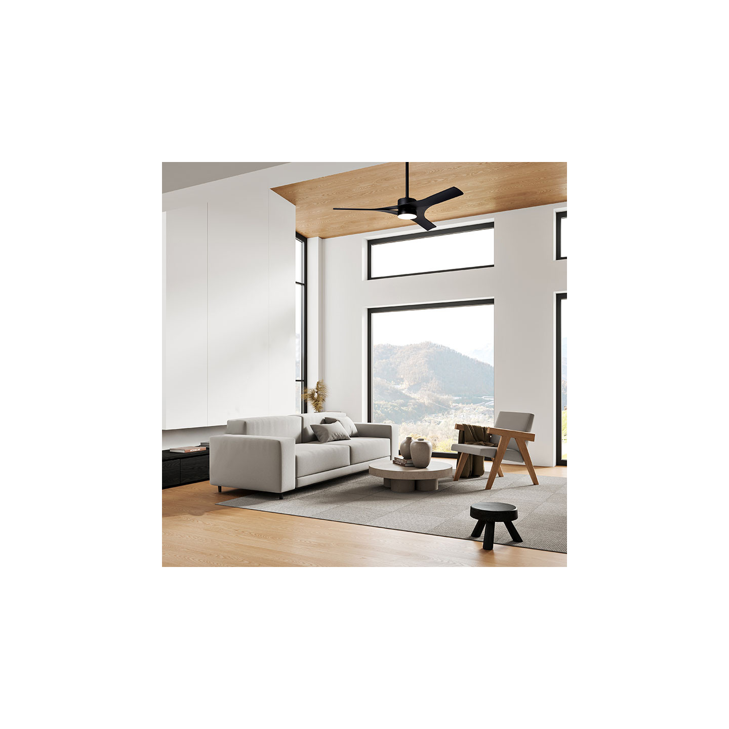 Ventilateur de plafond silencieux THAI, 3 coloris avec télécommande et application