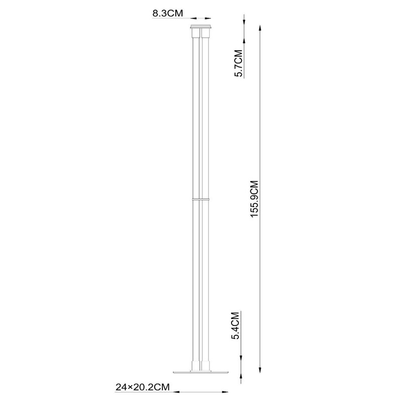 Lampadaire tube design JANDERIN