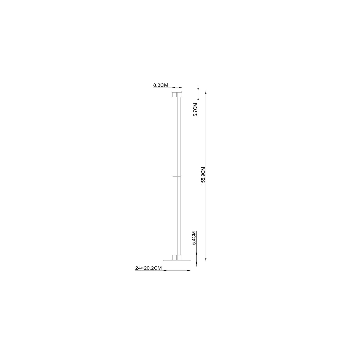 Lampadaire tube design JANDERIN