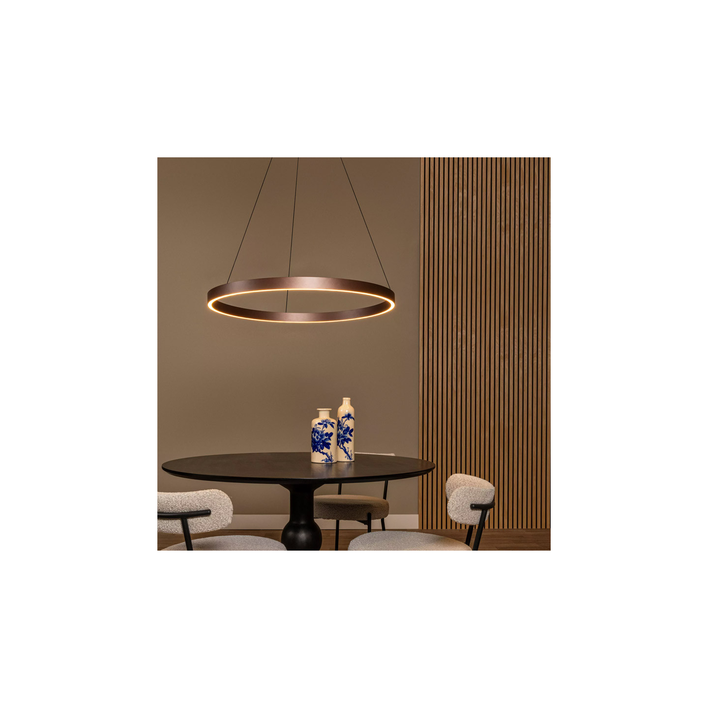 Plafonnier cercle led LIANE diamètre 80 cm