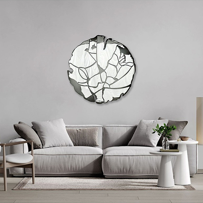 Sculpture métallique murale INOX AVEC MIROIR, 2 finitions