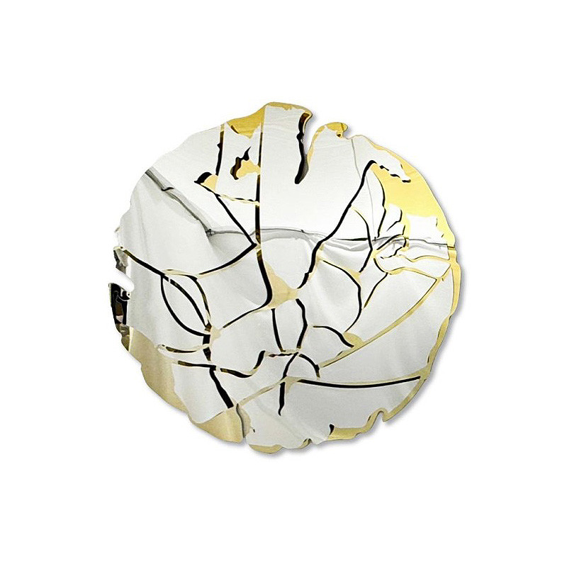 Sculpture métallique murale INOX AVEC MIROIR, 2 finitions