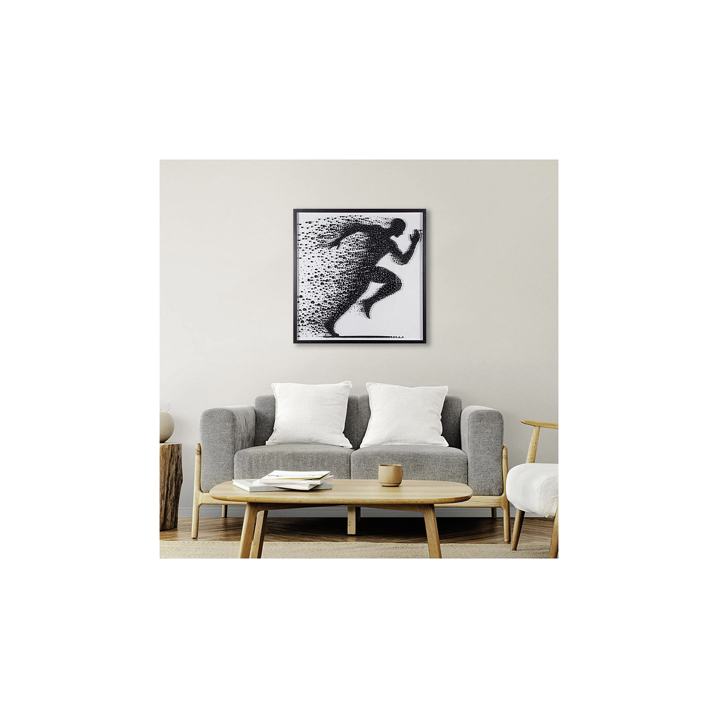 Tableau en relief L'HOMME QUI COURT ou LA FEMME QUI COURT