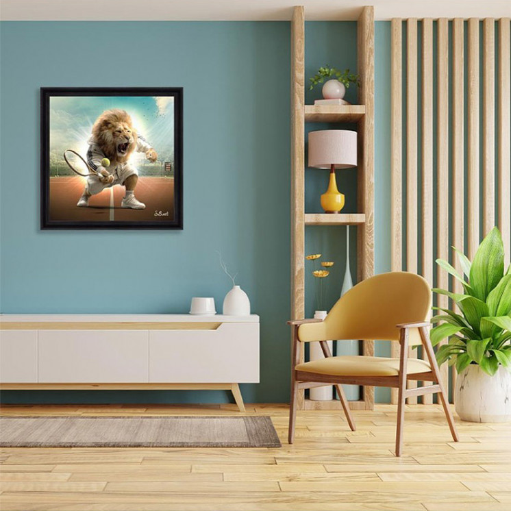 Tableau de lion LION TENNIS, 5 formats Cadraven