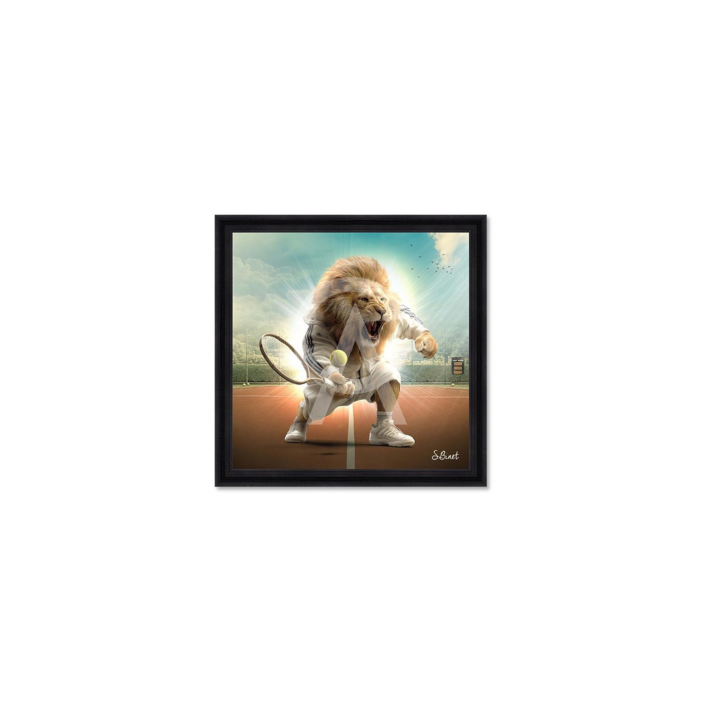 Tableau de lion LION TENNIS, 5 formats Cadraven