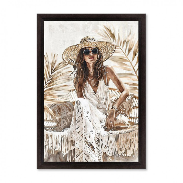 Tableau femme sensuelle ODENSE 90x130 cm, 4 baguettes au choix Cadraven