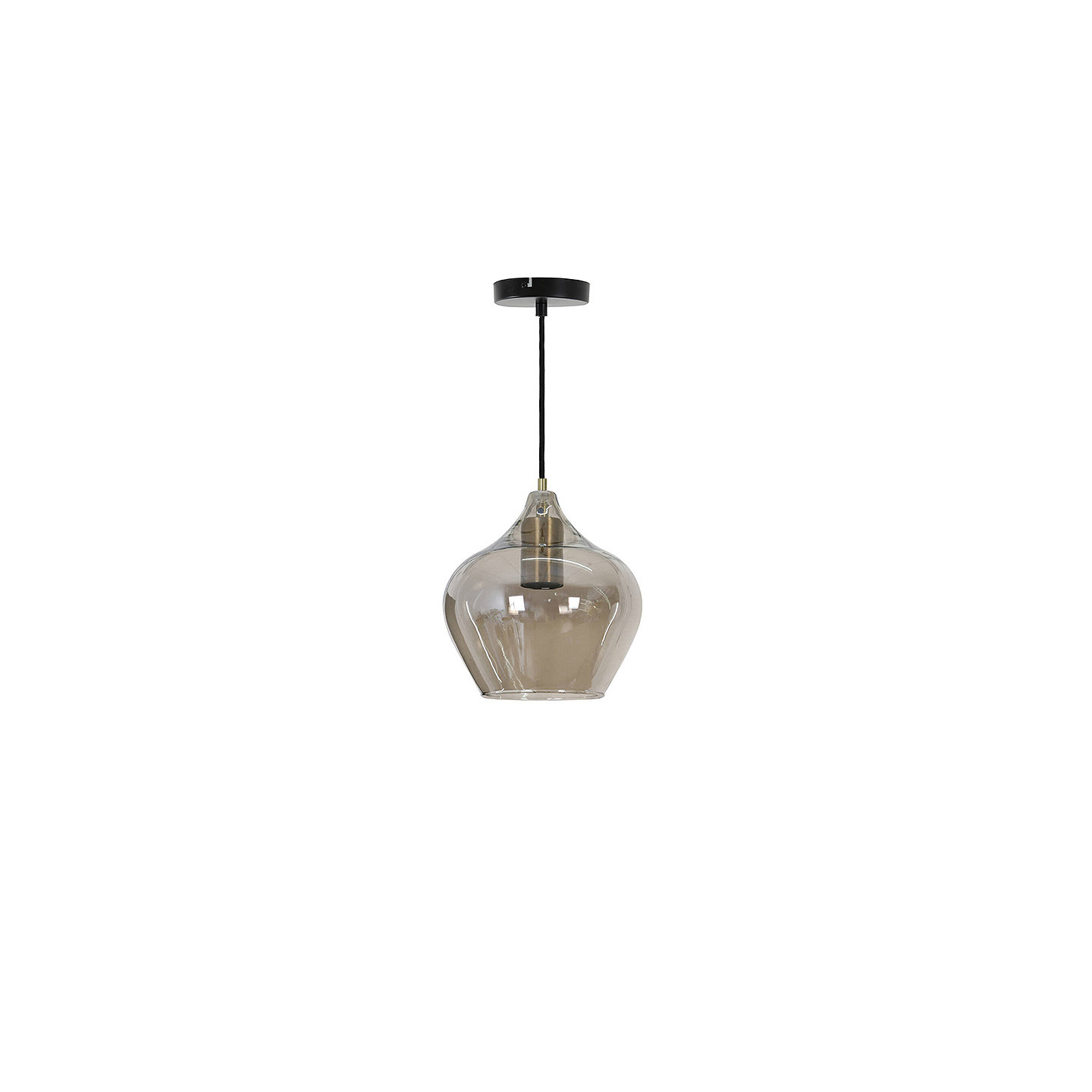 Suspension en verre fumé RAKEL BRONZE ANTIQUE, 2 tailles