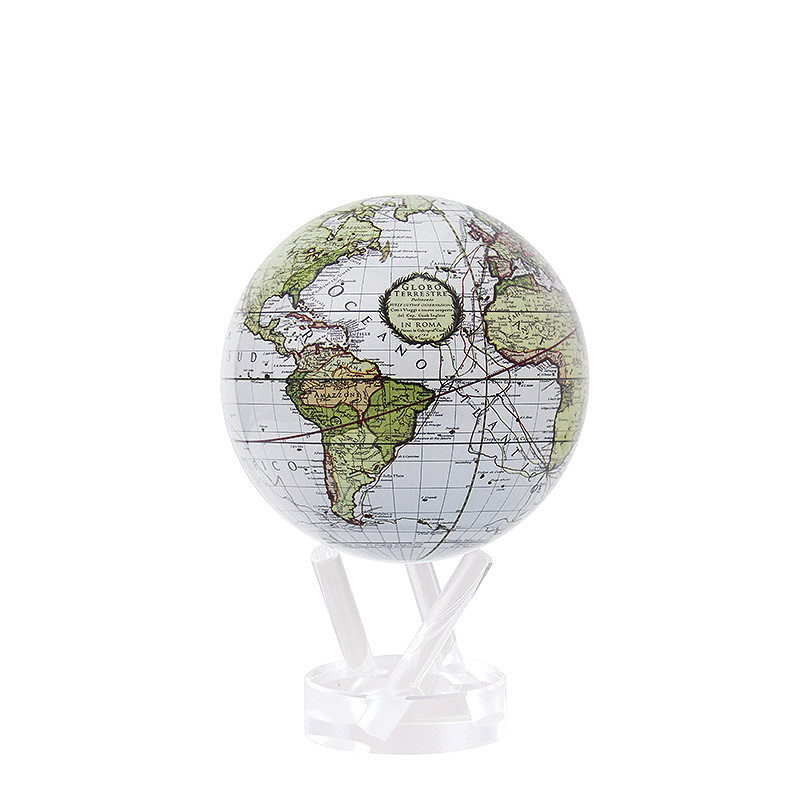 Globe qui tourne tout seul CASSINI ANTIQUE BLANC, 3 tailles Mova Globes