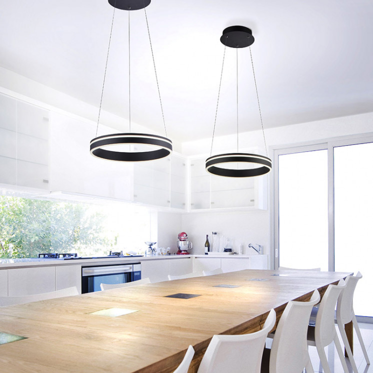 Suspension circulaire led Q-VITO ANTHRACITE, 3 diamètres