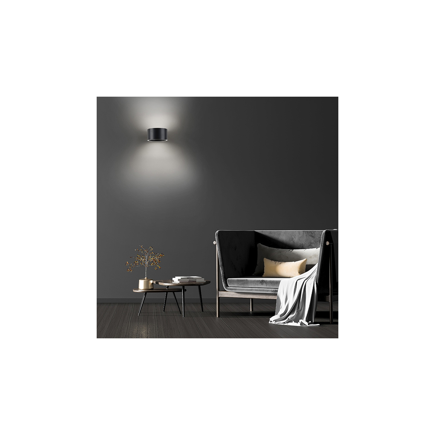 Applique murale double faisceau intérieur PURE CLIPSE, 3 coloris