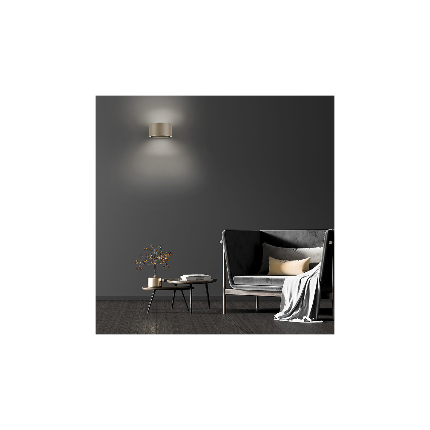 Applique murale double faisceau intérieur PURE CLIPSE, 3 coloris