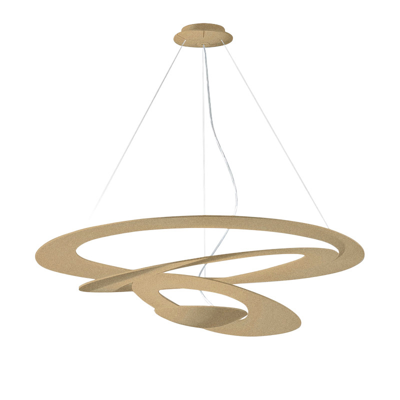 Suspension design salle à manger PIRCE LED 3000K, blanc ou or, 3 tailles Artemide