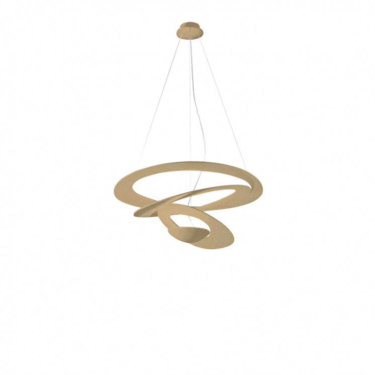 Suspension design salle à manger PIRCE LED 3000K, blanc ou or, 3 tailles Artemide