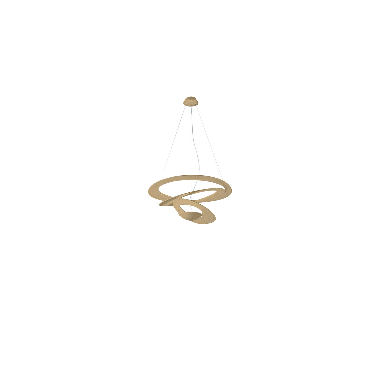 Suspension design salle à manger PIRCE LED 3000K, blanc ou or, 3 tailles Artemide
