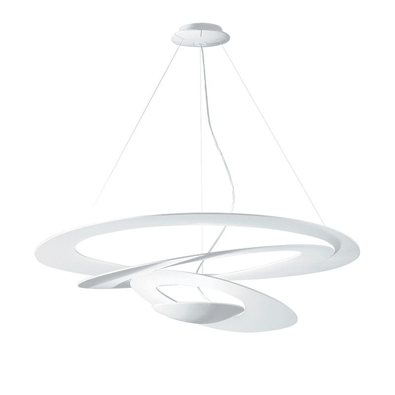 Suspension design salle à manger PIRCE LED 3000K, blanc ou or, 3 tailles Artemide