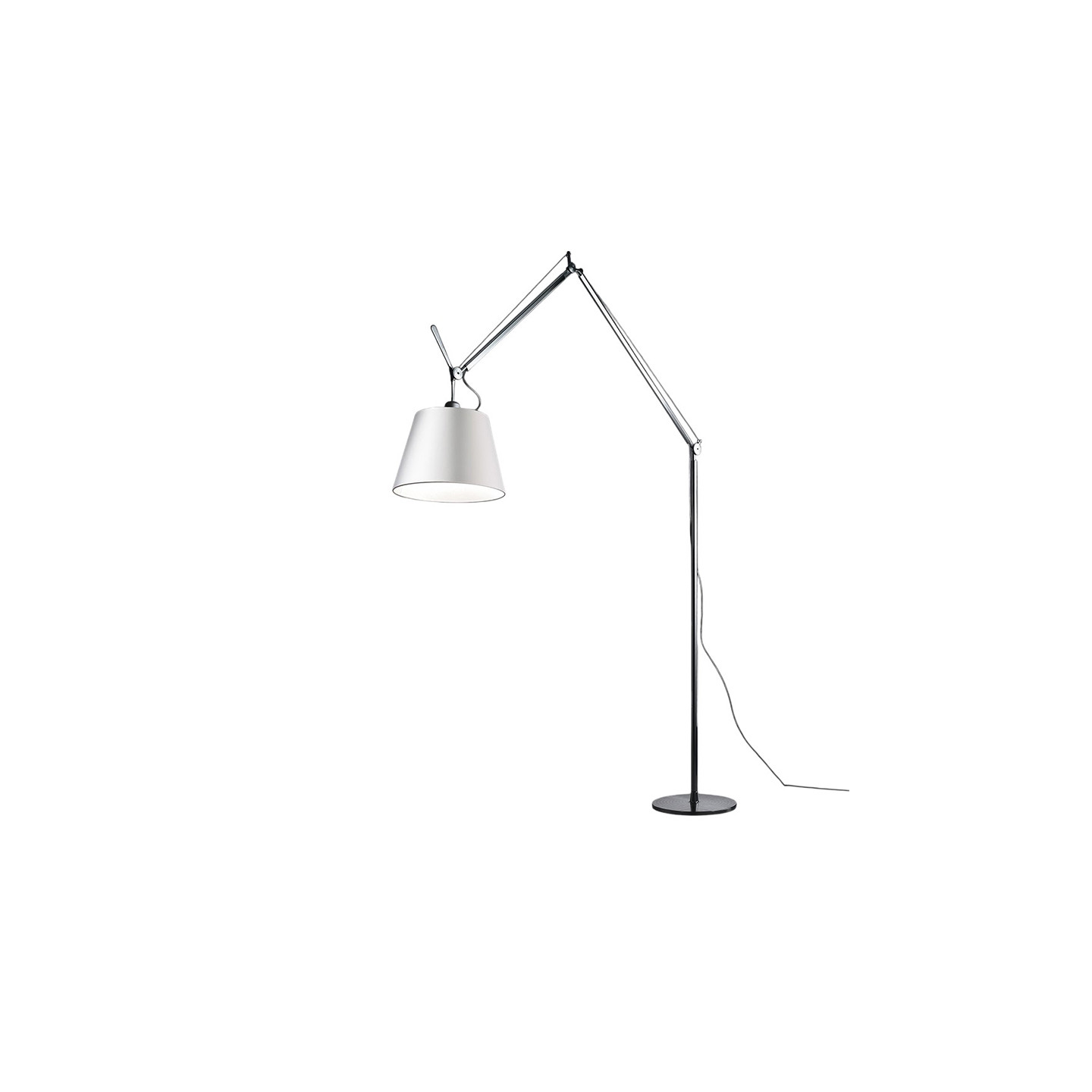 Lampadaire design sur pied TOLOMEO MEGA FLOOR noir ou aluminium Artemide