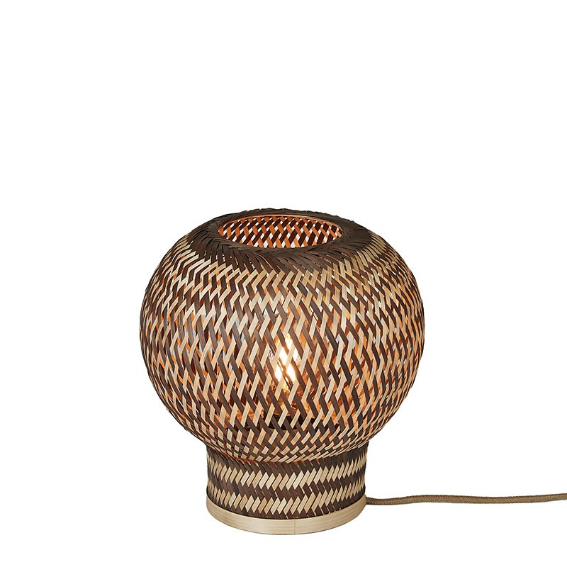 Lampe bambou à poser BARBADOS naturel et brun