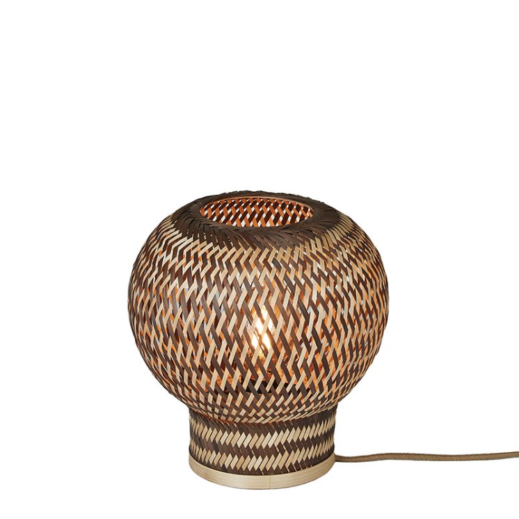 Lampe bambou à poser BARBADOS naturel et brun