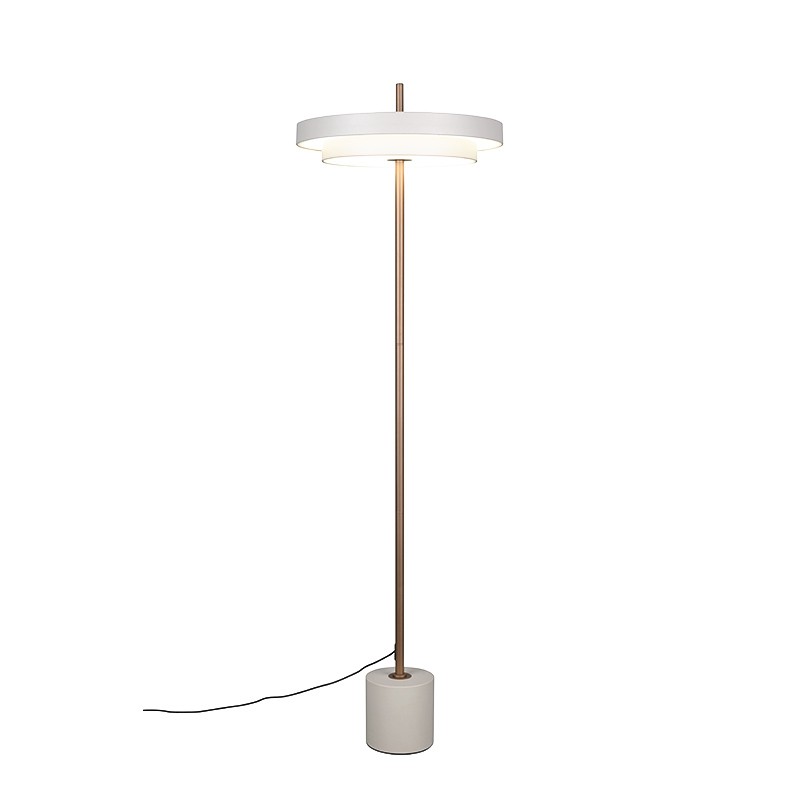 Lampadaire sur pied scandinave KEATON, noir ou blanc