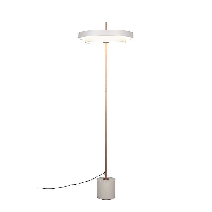 Lampadaire sur pied scandinave KEATON, noir ou blanc