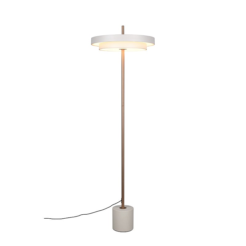 Lampadaire sur pied scandinave KEATON, noir ou blanc