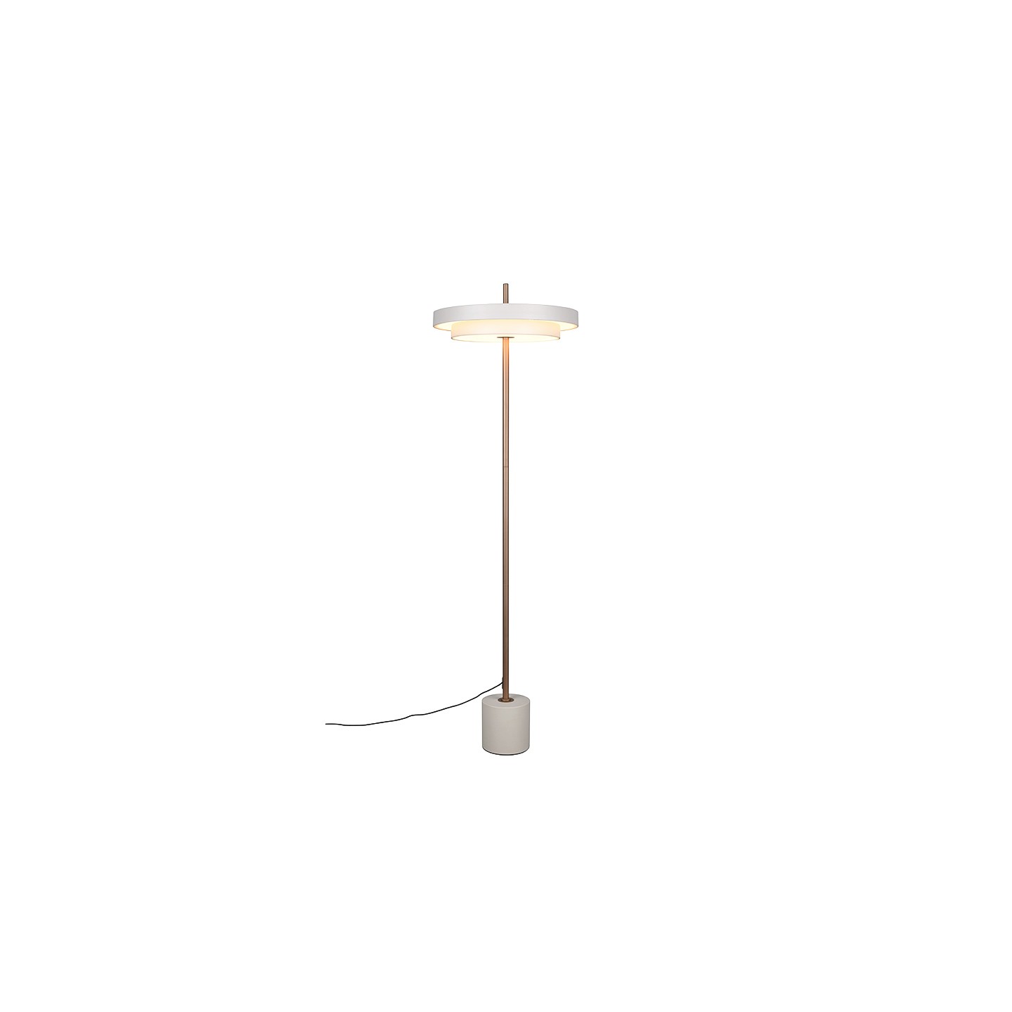 Lampadaire sur pied scandinave KEATON, noir ou blanc