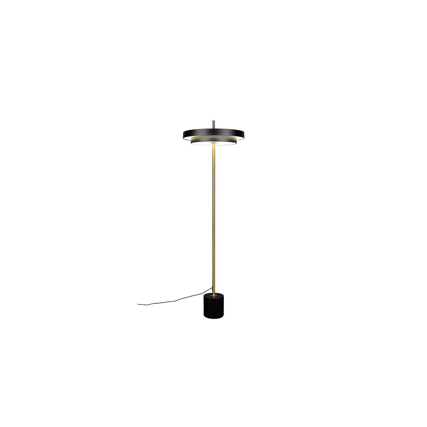 Lampadaire sur pied scandinave KEATON, noir ou blanc