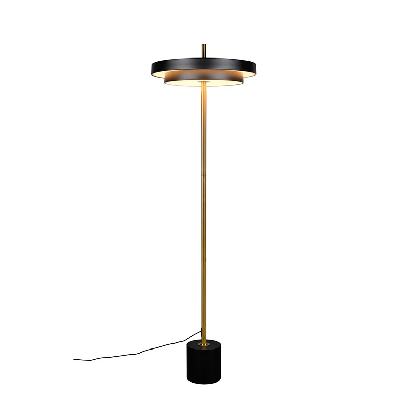 Lampadaire sur pied scandinave KEATON, noir ou blanc