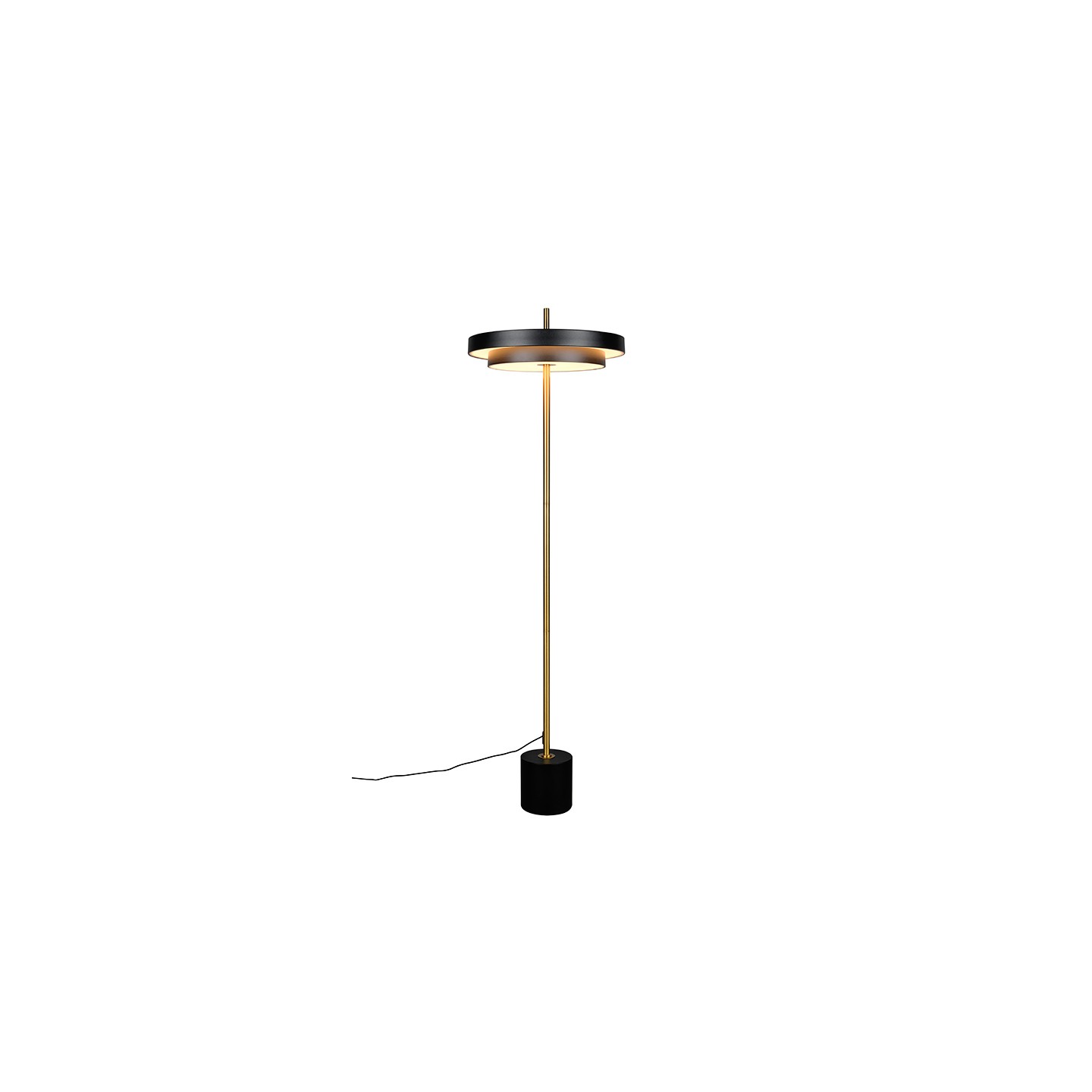 Lampadaire sur pied scandinave KEATON, noir ou blanc