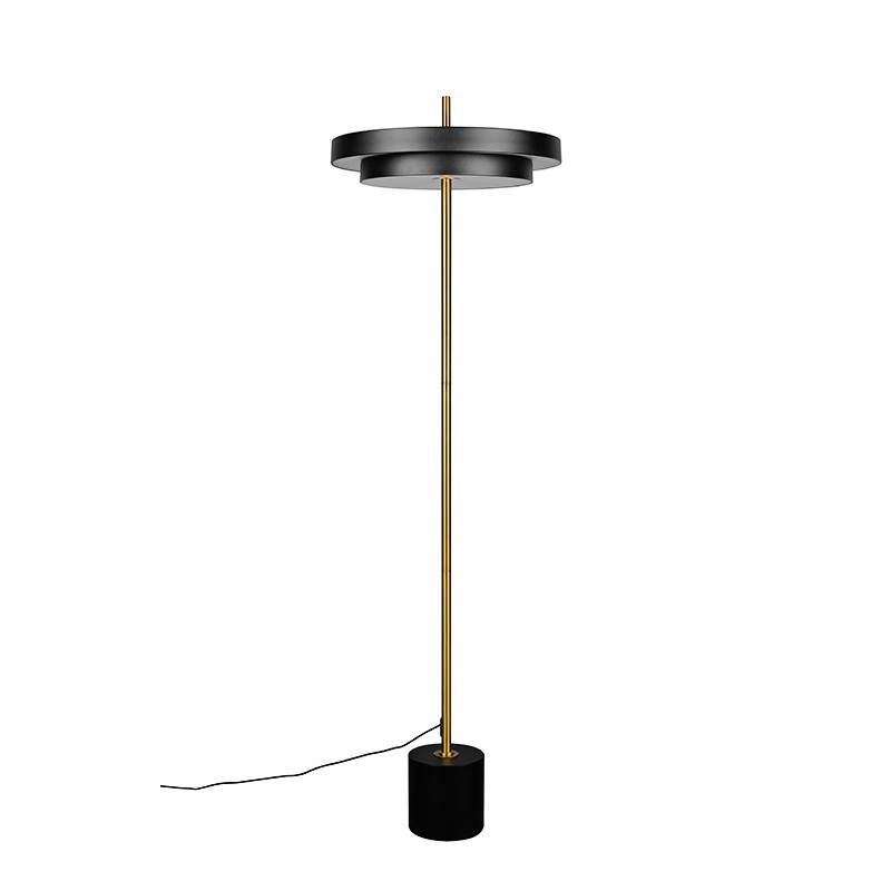 Lampadaire sur pied scandinave KEATON, noir ou blanc
