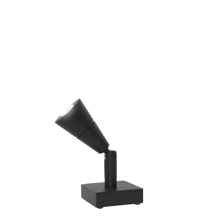 Spot pour tableau W6620 LED 2 700°k,  noir mat, laiton satiné, aluminium brossé