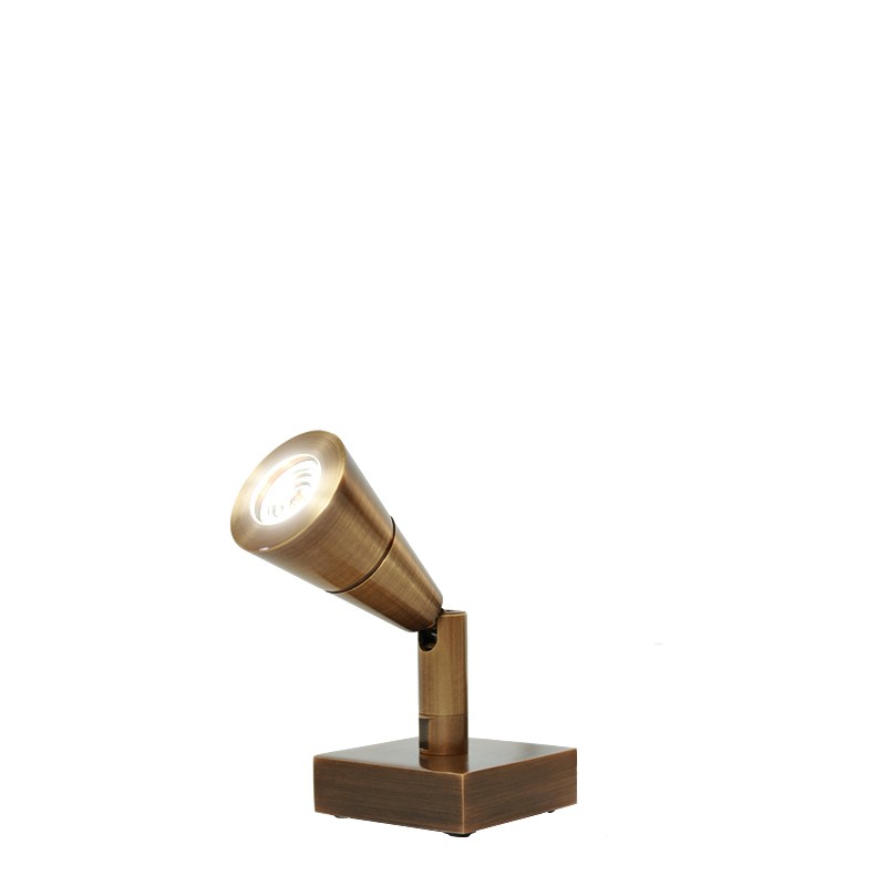 Spot pour tableau W6620 LED 2 700°k,  noir mat, laiton satiné, aluminium brossé