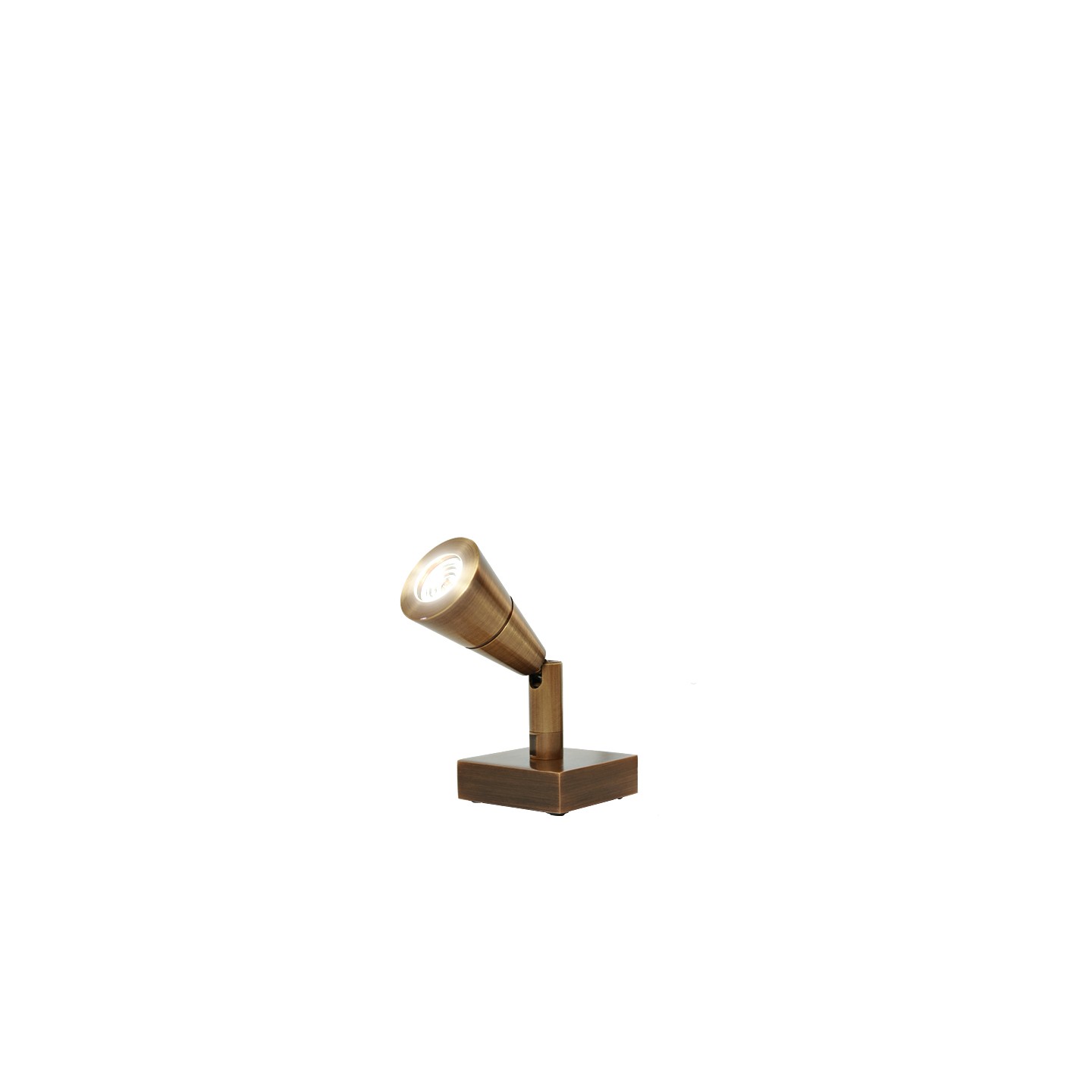 Spot pour tableau W6620 LED 2 700°k,  noir mat, laiton satiné, aluminium brossé