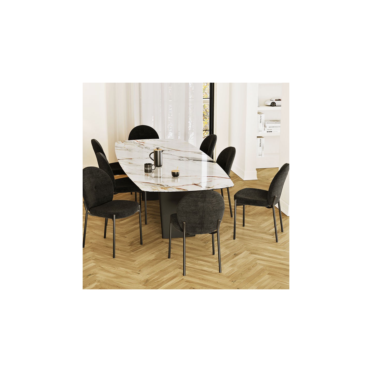 Chaise salle à manger confortable CARDIFF, 8 coloris