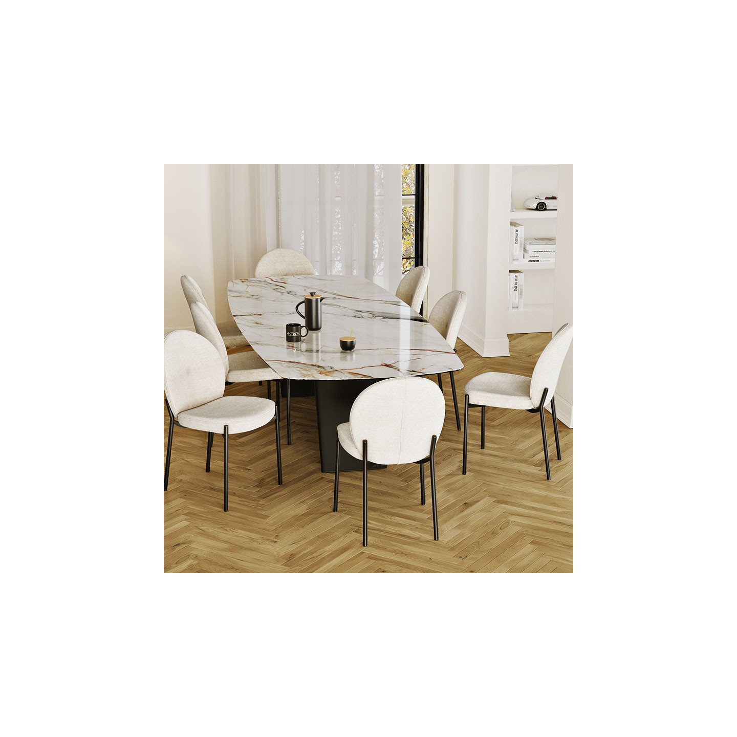 Chaise salle à manger confortable CARDIFF, 8 coloris
