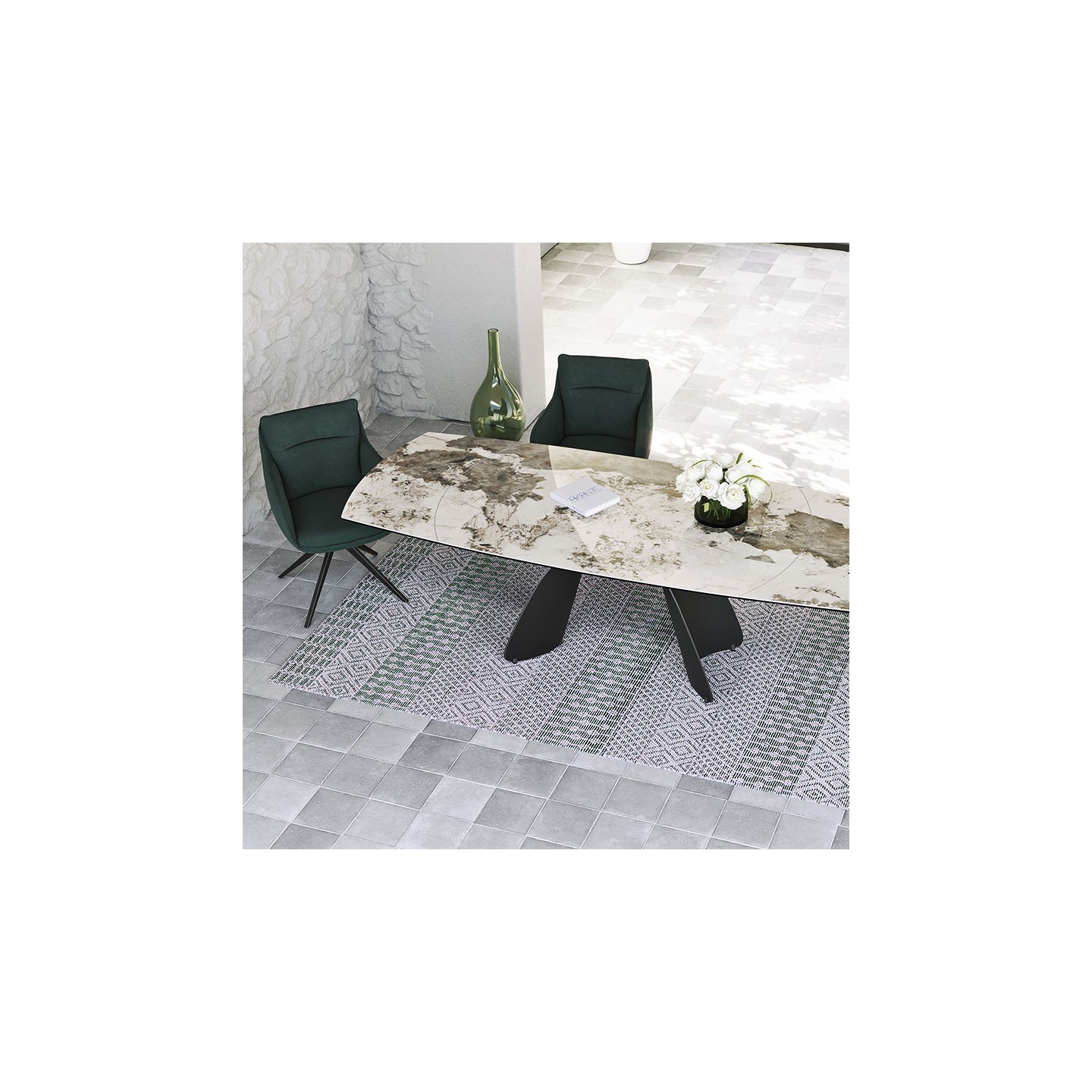 Table en céramique extensible MODENA 120 à 180 cm, 12 finitions