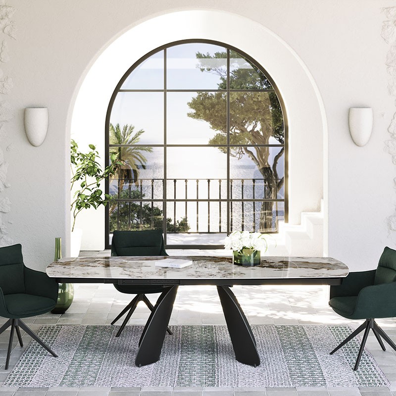 Table en céramique extensible MODENA 120 à 180 cm, 12 finitions