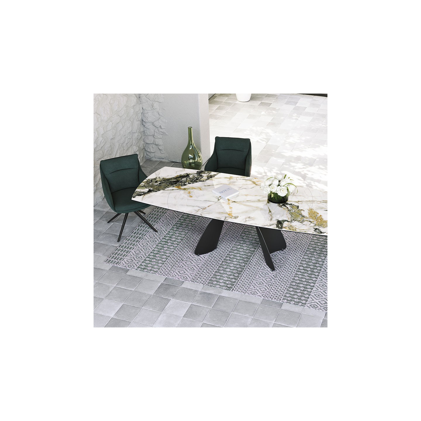 Table en céramique extensible MODENA 120 à 180 cm, 12 finitions