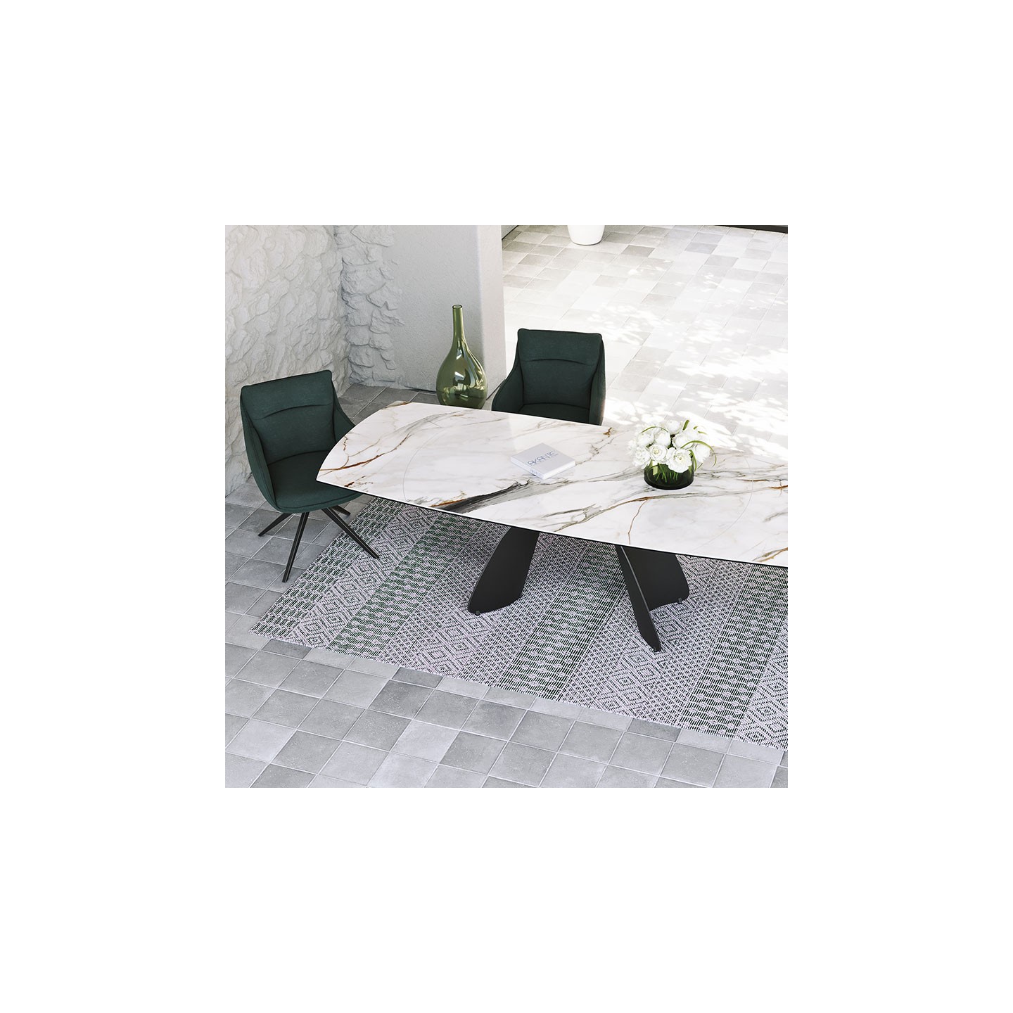 Table en céramique extensible MODENA 120 à 180 cm, 12 finitions