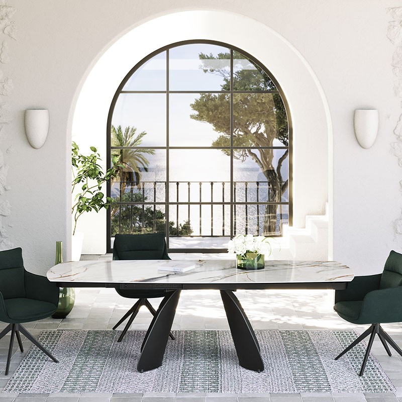 Table en céramique extensible MODENA 120 à 180 cm, 12 finitions