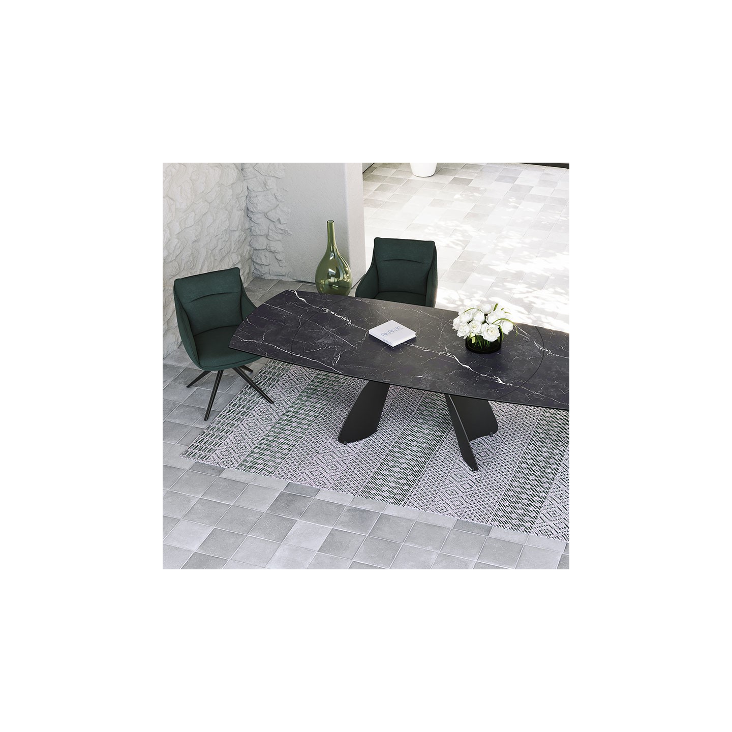 Table en céramique extensible MODENA 120 à 180 cm, 12 finitions