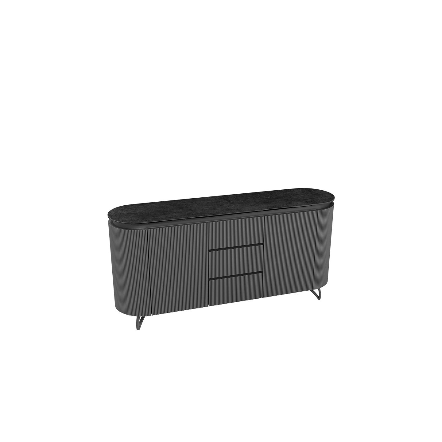 Buffet meuble COLUMBUS, 7 finitions de plateaux en céramique